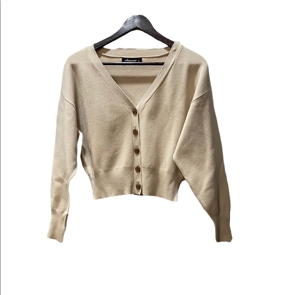 Olivaceous Sweaters - Olivaceous Sample Bone Beige Cardigan Sweater Small New NWT